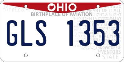 OH license plate GLS1353