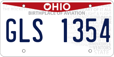 OH license plate GLS1354