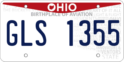 OH license plate GLS1355