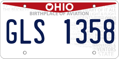 OH license plate GLS1358