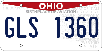 OH license plate GLS1360