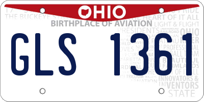 OH license plate GLS1361