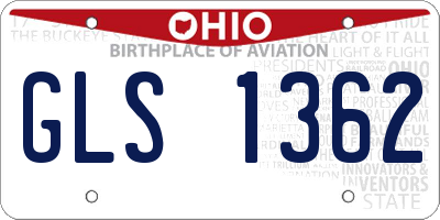 OH license plate GLS1362