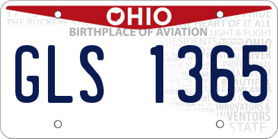 OH license plate GLS1365