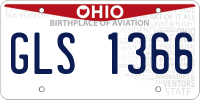 OH license plate GLS1366