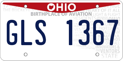 OH license plate GLS1367