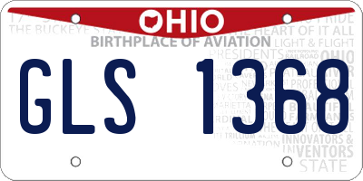 OH license plate GLS1368