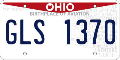 OH license plate GLS1370