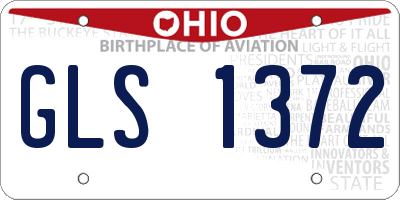 OH license plate GLS1372