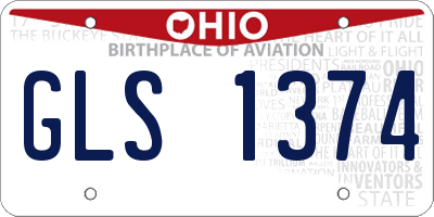 OH license plate GLS1374