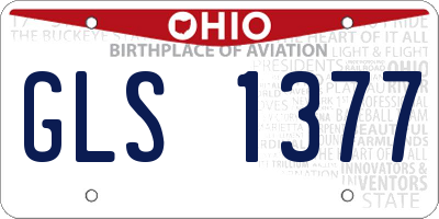 OH license plate GLS1377