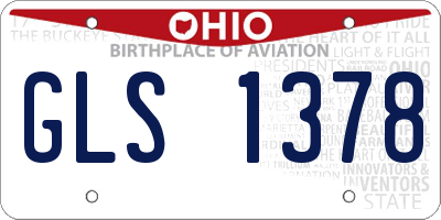 OH license plate GLS1378