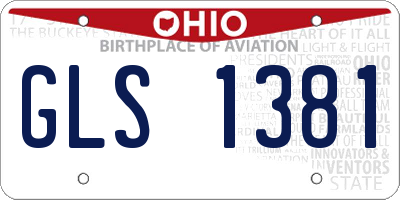 OH license plate GLS1381
