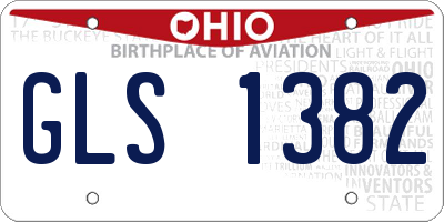 OH license plate GLS1382