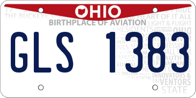 OH license plate GLS1383