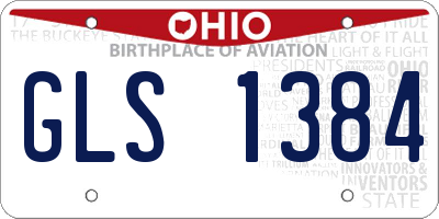 OH license plate GLS1384