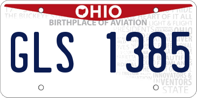 OH license plate GLS1385