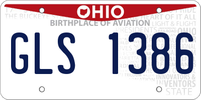 OH license plate GLS1386