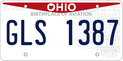 OH license plate GLS1387