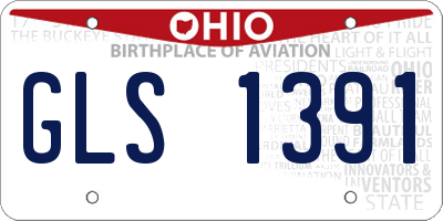 OH license plate GLS1391