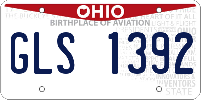 OH license plate GLS1392
