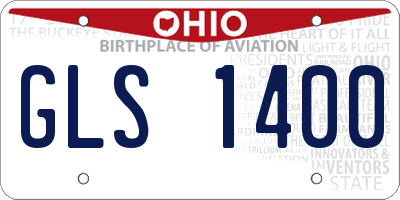 OH license plate GLS1400