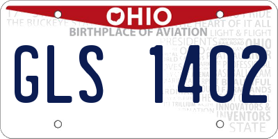 OH license plate GLS1402