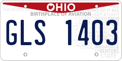 OH license plate GLS1403