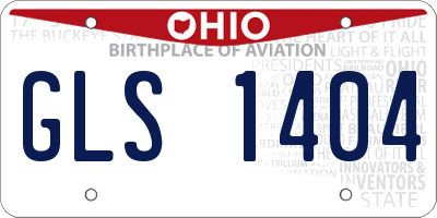 OH license plate GLS1404