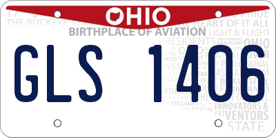 OH license plate GLS1406