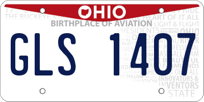 OH license plate GLS1407