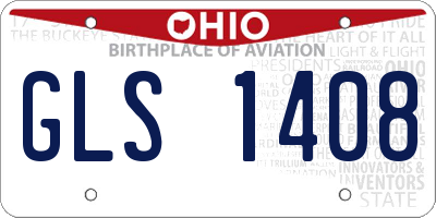 OH license plate GLS1408
