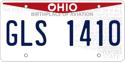 OH license plate GLS1410