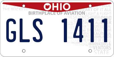 OH license plate GLS1411