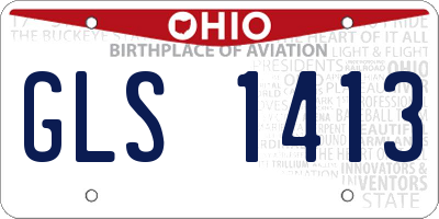 OH license plate GLS1413