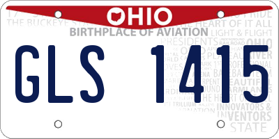 OH license plate GLS1415