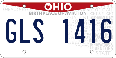 OH license plate GLS1416