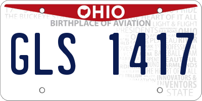 OH license plate GLS1417
