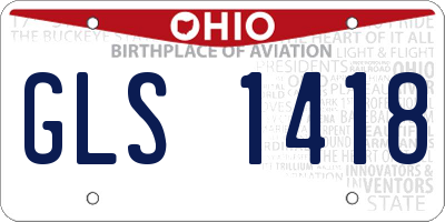 OH license plate GLS1418