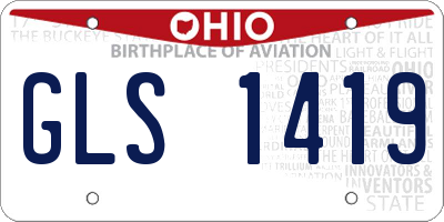 OH license plate GLS1419