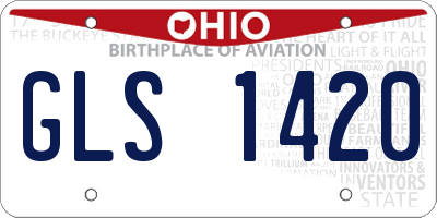 OH license plate GLS1420