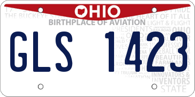 OH license plate GLS1423
