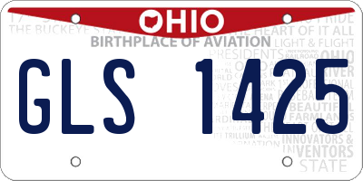 OH license plate GLS1425