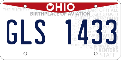 OH license plate GLS1433