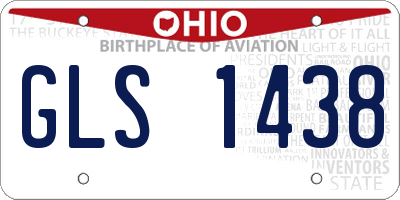 OH license plate GLS1438