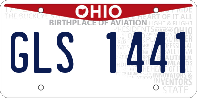 OH license plate GLS1441