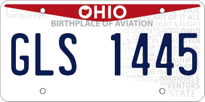 OH license plate GLS1445