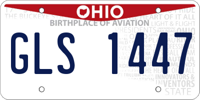 OH license plate GLS1447