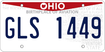 OH license plate GLS1449
