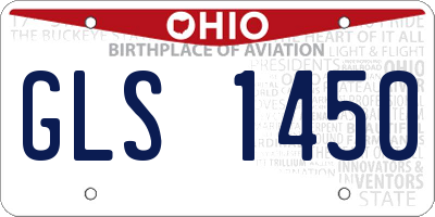 OH license plate GLS1450